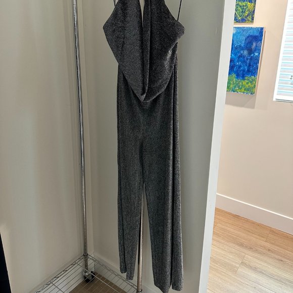 Revolve Superdown Jumpsuit Size Small Metallic Silver - WORN ONCE! - Picture 10 of 10